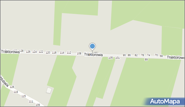 Radomsko, Traktorowa, 102, mapa Radomsko