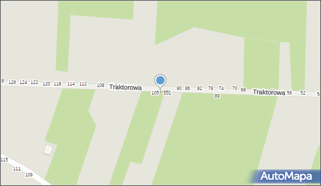 Radomsko, Traktorowa, 103, mapa Radomsko