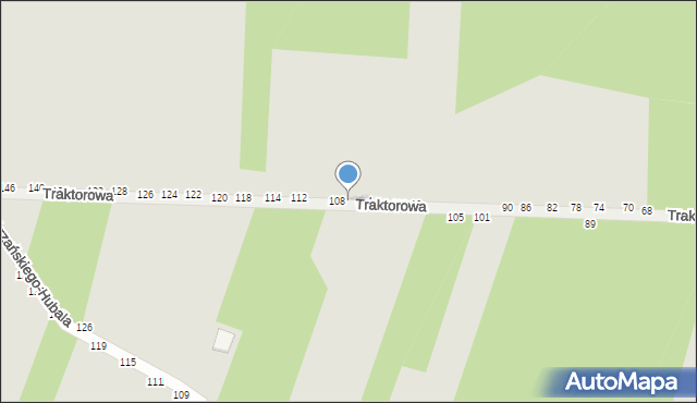 Radomsko, Traktorowa, 106, mapa Radomsko