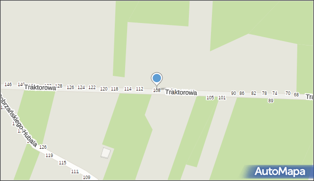 Radomsko, Traktorowa, 108, mapa Radomsko