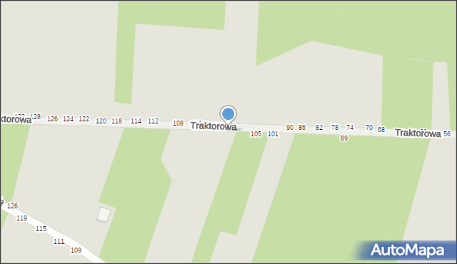 Radomsko, Traktorowa, 109, mapa Radomsko