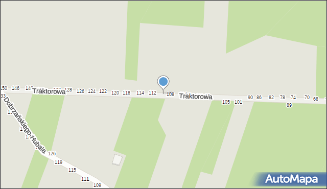 Radomsko, Traktorowa, 110, mapa Radomsko