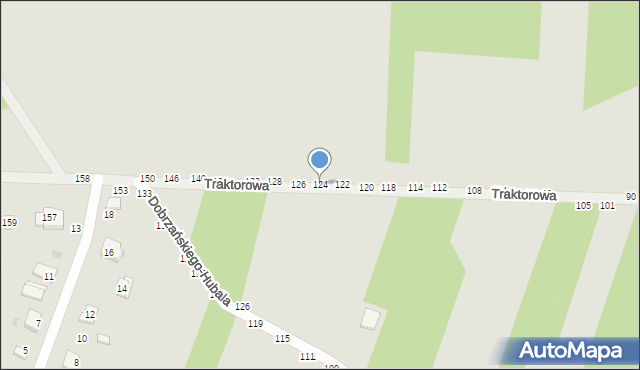 Radomsko, Traktorowa, 124, mapa Radomsko