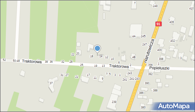 Radomsko, Traktorowa, 16, mapa Radomsko