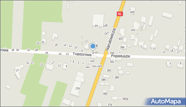 Radomsko, Traktorowa, 2, mapa Radomsko