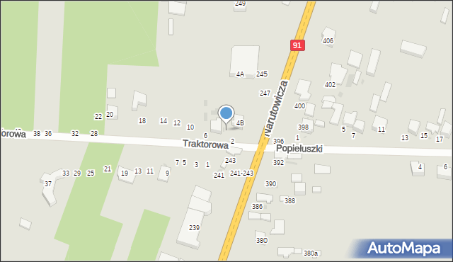 Radomsko, Traktorowa, 4, mapa Radomsko