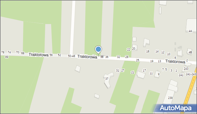 Radomsko, Traktorowa, 40, mapa Radomsko