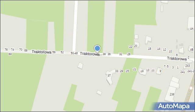 Radomsko, Traktorowa, 47, mapa Radomsko