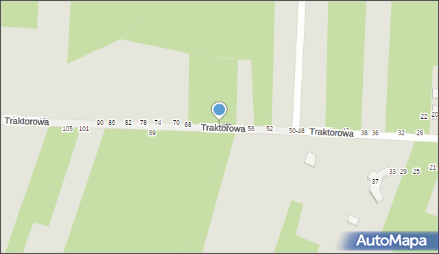 Radomsko, Traktorowa, 62, mapa Radomsko