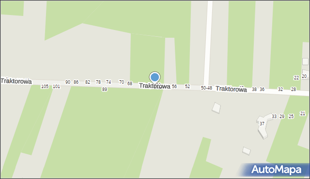 Radomsko, Traktorowa, 75, mapa Radomsko