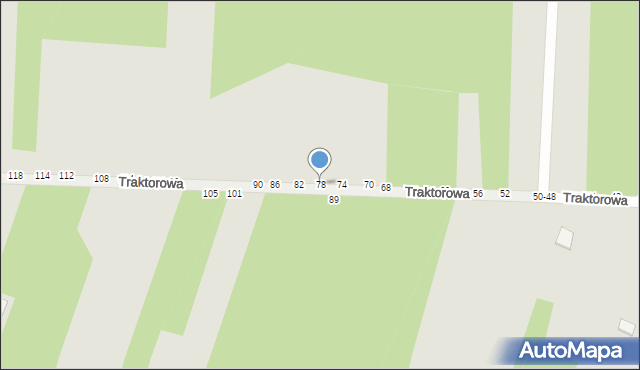 Radomsko, Traktorowa, 78, mapa Radomsko