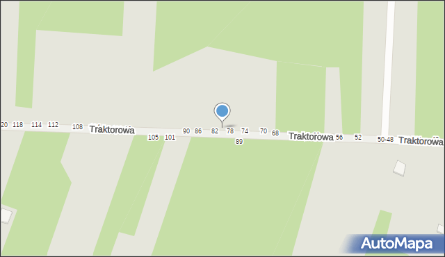 Radomsko, Traktorowa, 80, mapa Radomsko