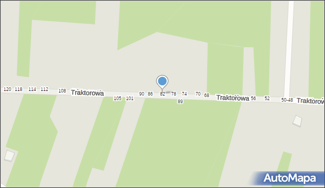 Radomsko, Traktorowa, 82, mapa Radomsko