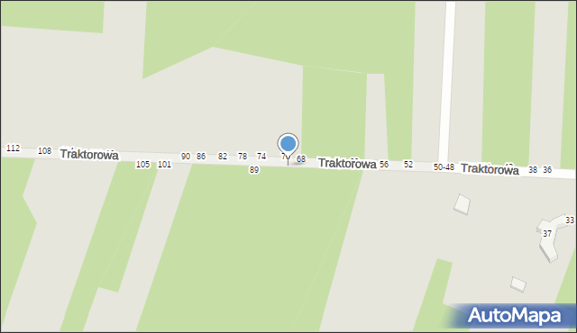 Radomsko, Traktorowa, 83, mapa Radomsko