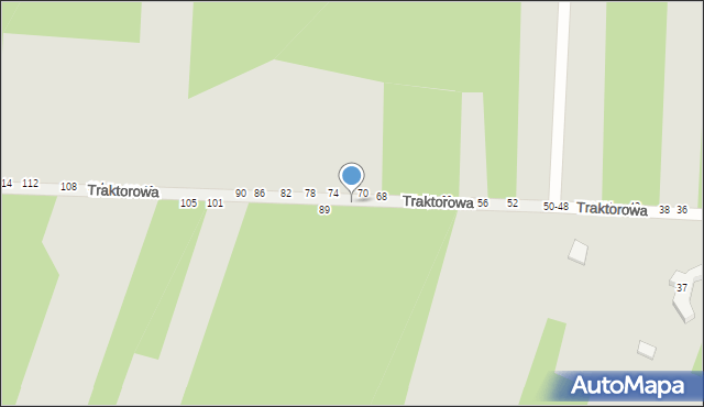 Radomsko, Traktorowa, 85, mapa Radomsko