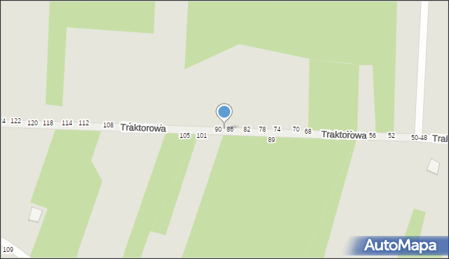 Radomsko, Traktorowa, 88, mapa Radomsko