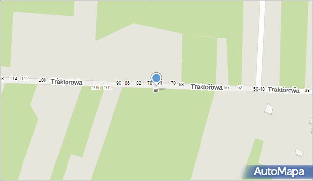 Radomsko, Traktorowa, 89, mapa Radomsko