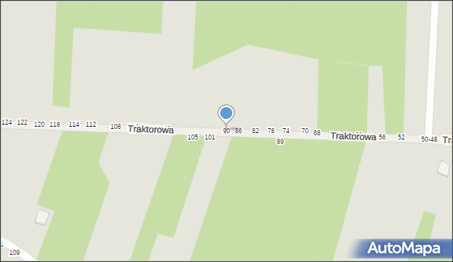 Radomsko, Traktorowa, 90, mapa Radomsko