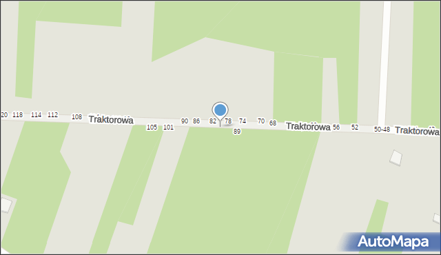 Radomsko, Traktorowa, 91, mapa Radomsko