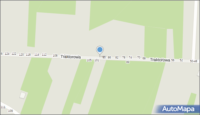 Radomsko, Traktorowa, 92, mapa Radomsko