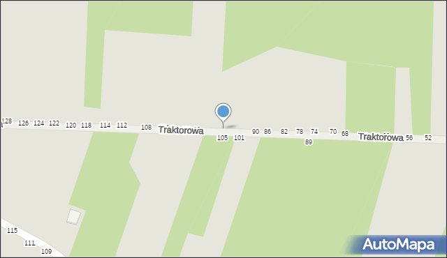 Radomsko, Traktorowa, 96, mapa Radomsko