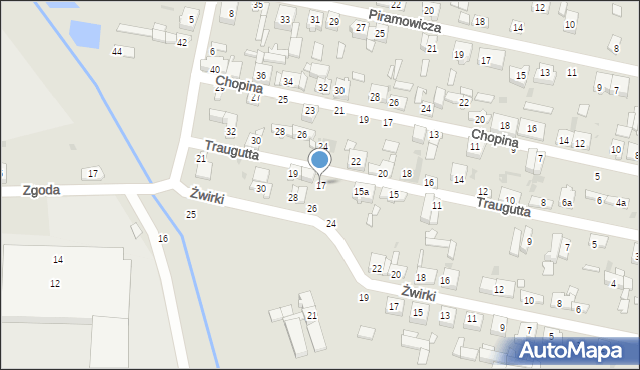 Radomsko, Traugutta Romualda, gen., 17, mapa Radomsko