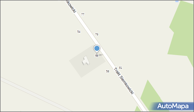 Radoszewice, Trakt Siemkowicki, 56, mapa Radoszewice