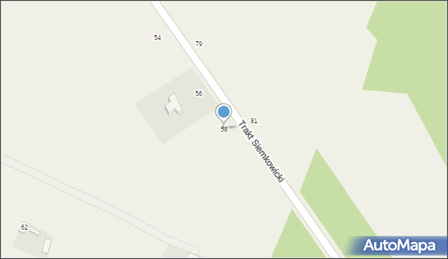Radoszewice, Trakt Siemkowicki, 58, mapa Radoszewice