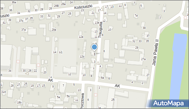 Radzyń Podlaski, Traugutta Romualda, gen., 5, mapa Radzyń Podlaski