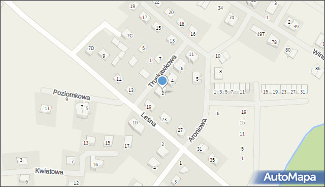 Radzyny, Truskawkowa, 2, mapa Radzyny