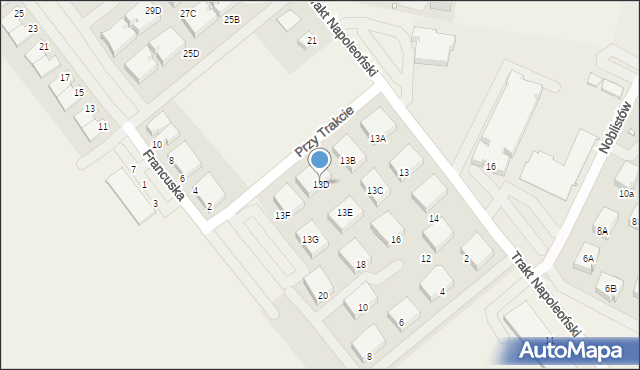 Rokietnica, Trakt Napoleoński, 13D, mapa Rokietnica