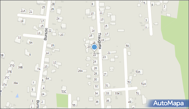 Ruda Śląska, Traugutta Romualda, gen., 22, mapa Rudy Śląskiej