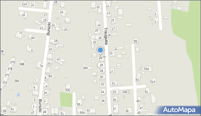 Ruda Śląska, Traugutta Romualda, gen., 24, mapa Rudy Śląskiej