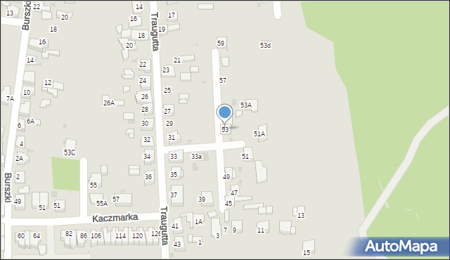 Ruda Śląska, Traugutta Romualda, gen., 53, mapa Rudy Śląskiej