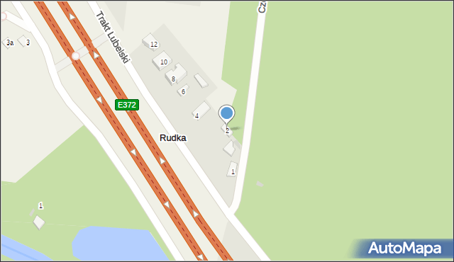 Rudka, Trakt Lubelski, 2, mapa Rudka