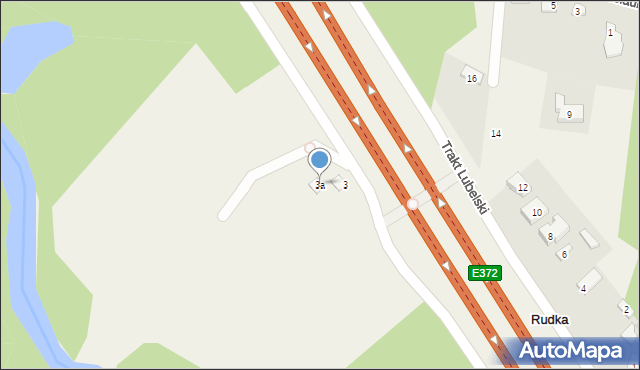 Rudka, Trakt Lubelski, 3a, mapa Rudka