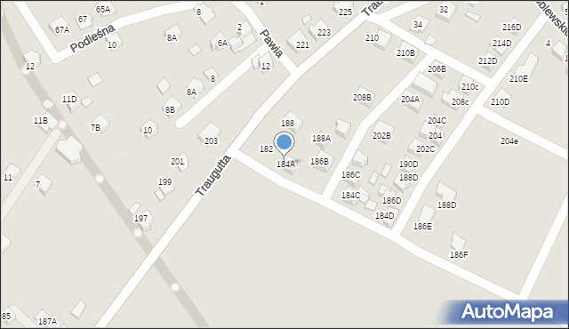 Rydułtowy, Traugutta Romualda, gen., 184A, mapa Rydułtowy