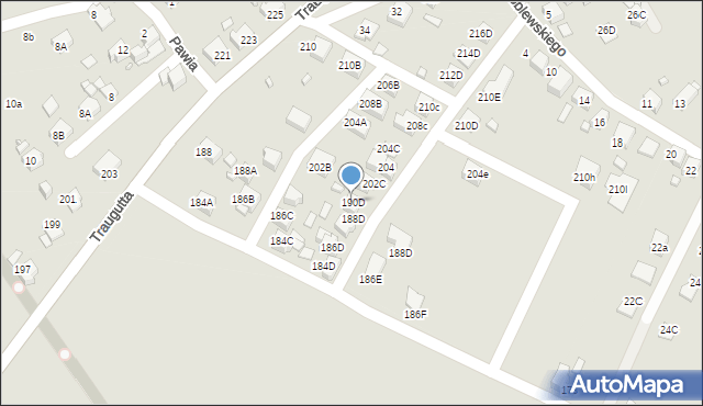 Rydułtowy, Traugutta Romualda, gen., 190D, mapa Rydułtowy