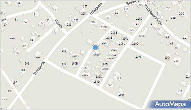 Rydułtowy, Traugutta Romualda, gen., 202B, mapa Rydułtowy