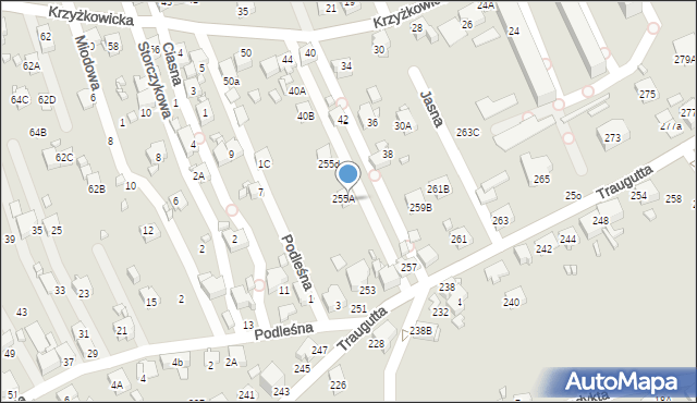 Rydułtowy, Traugutta Romualda, gen., 255b, mapa Rydułtowy