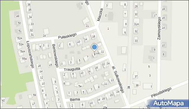 Rydzyna, Traugutta Romualda, gen., 9, mapa Rydzyna