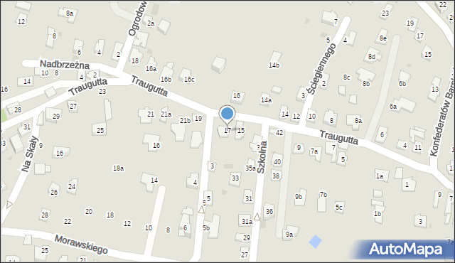 Rzeszów, Traugutta Romualda, gen., 17, mapa Rzeszów