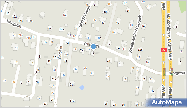 Rzeszów, Traugutta Romualda, gen., 5, mapa Rzeszów