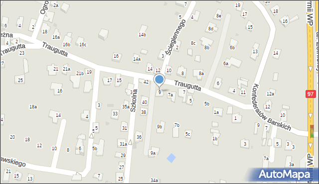 Rzeszów, Traugutta Romualda, gen., 9, mapa Rzeszów
