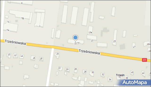 Sandomierz, Trześniowska, 11, mapa Sandomierza