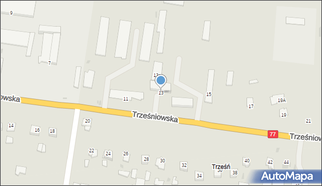 Sandomierz, Trześniowska, 13, mapa Sandomierza