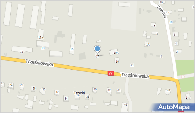 Sandomierz, Trześniowska, 17, mapa Sandomierza