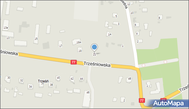 Sandomierz, Trześniowska, 21, mapa Sandomierza