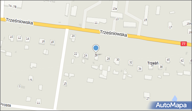 Sandomierz, Trześniowska, 26, mapa Sandomierza