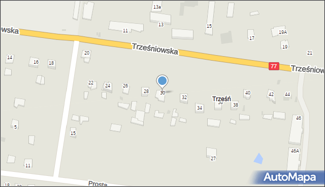 Sandomierz, Trześniowska, 30, mapa Sandomierza